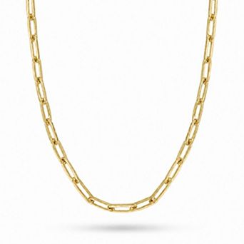 PORI JEWELERY 925 Sterling Silver Paper Clip Chain Necklace 4mm 16-20 Inches