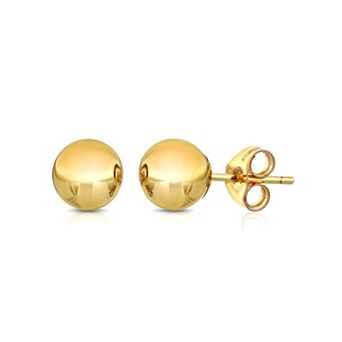 PORI JEWELRY 14K Premium Gold Ball Stud Earrings - 3 Color Available
