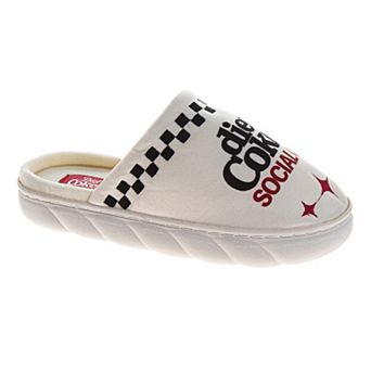 Coca-Cola Diet Coke Ladies' Cozy Plush Slip-On Slippers “Diet Coke Social Club” Graphics (Adults)