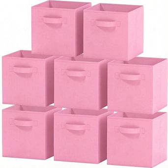 Storage Cubes - 11 Inch Cube Storage Bins Set of 8,with Dual Handles,Foldable Closet Shelf