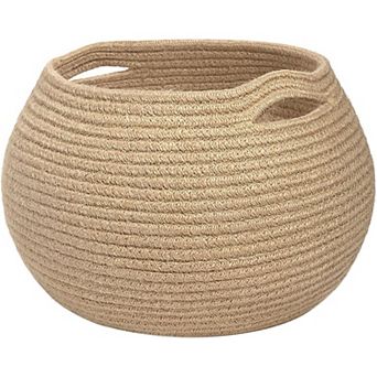 Wicker Storage Basket for Living Room, Small Round Woven Basket for Towel, Bedroom,Corner Decoration