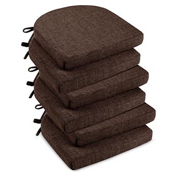U Shaped Dining Chair Cushions Non Slip Microfiber Foam Seat Pads For Home Office
