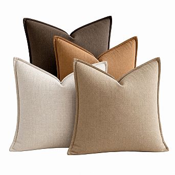 Linen Cotton Throw Pillow Covers Set of 4 Farmhouse Boho Home Decor