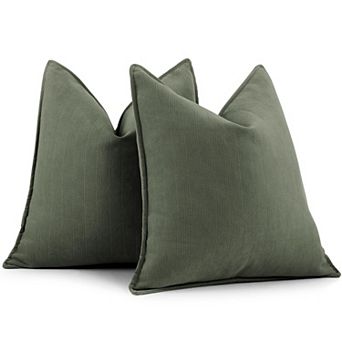 Chenille Throw Pillow Covers Set of 2 Soft Luxurious Home Decor