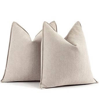 Chenille Throw Pillow Covers Set of 2 Soft Luxurious Home Decor