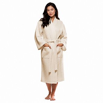 Unisex Waffle Weave Bathrobe Soft Quick Dry Spa Robe
