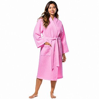 Unisex Waffle Weave Bathrobe Soft Quick Dry Spa Robe