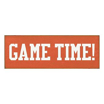 Farmhouse Wood Wall Sign Game Time Message Home Decor Accent