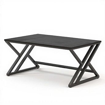 Wood Computer Desk, Modern Writing Desk with Metal Legs for Home Office