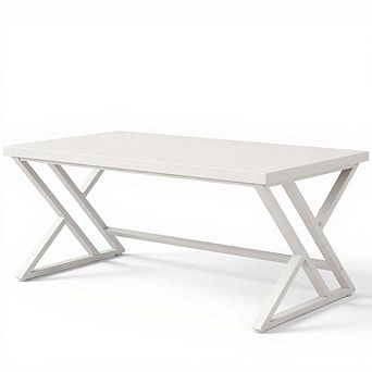 Wood Computer Desk, Modern Writing Desk with Metal Legs for Home Office