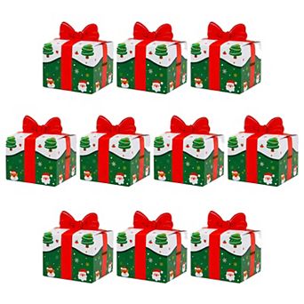 Gift Box with A Bow and Christmas Pattern