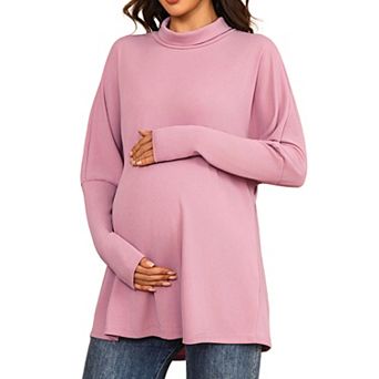 Maternity Long Sleeve Pregnancy Tunic Top for Women