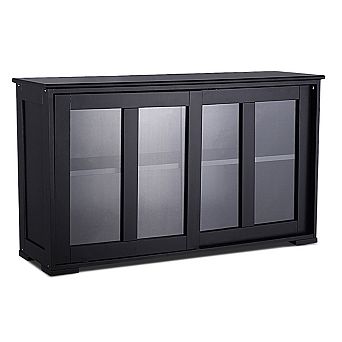 Costway Kitchen Storage Cabinet Sideboard Buffet Cupboard w/ Sliding Door