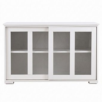 Costway Kitchen Storage Cabinet Sideboard Buffet Cupboard w/ Sliding Door