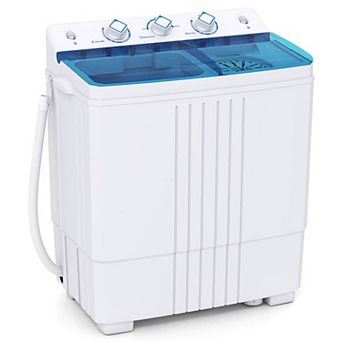 Costway Compact Mini Portable Twin Tub Washing Machine 20 Lbs Washer Spinner