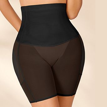 Nebility Women's High Waist Tummy Control Seamless Shaper with Removable Hip Enhancing Pads