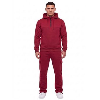 Men's Elite Quarter Zip-Neck Hoodie & Cargo Straight Pant Co-Ord Set
