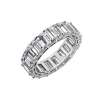 DIAMONBLISS 10 Carats Emerald Cut Eternity Ring