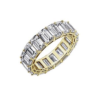 DIAMONBLISS 10 Carats Emerald Cut Eternity Ring