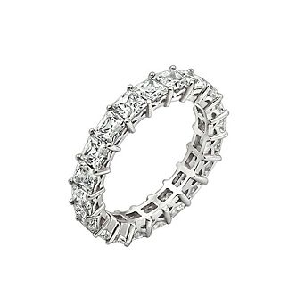 DIAMONBLISS 4.7 Carats Princess Cut Eternity Ring