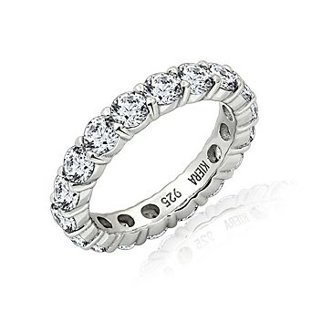 DIAMONBLISS 2.5 Carats Classic Round Cut Eternity Ring