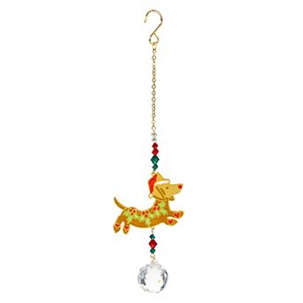Evergreen Dog Christmas Dream Crystal Rainbow Maker Wall Decor