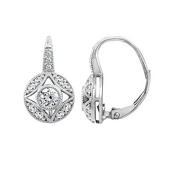 DIAMONBLISS Vintage Round Leverback Earrings