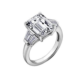 DIAMONBLISS Glamourous Lisa Emerald Cut Cocktail Ring
