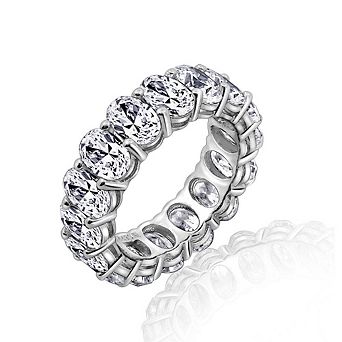 DIAMONBLISS 7 Carats Oval Cut Eternity Ring