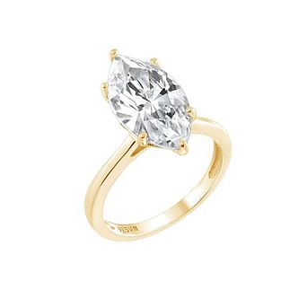DIAMONBLISS 5 Carats Marquise Cut Solitaire Cocktail Ring