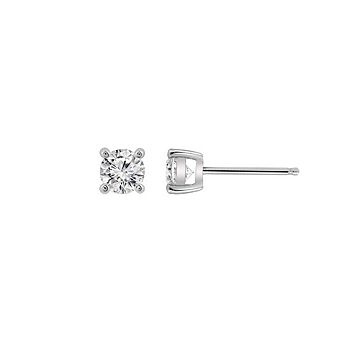 DIAMONBLISS 1 ct Solitaire Round cut Stud Earrings