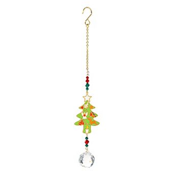 Evergreen Christmas Tree Crystal Rainbow Maker Wall Decor