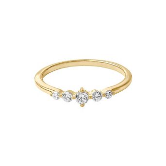 DIAMONBLISS Lab Grown Diamond Graduated Five-Stone Band Ring