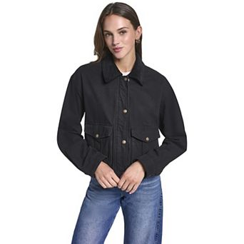 Juniors' Levi's® Cropped Cotton Corduroy-Collar Barn Jacket
