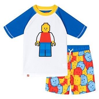 LEGO 2 pc Swimwear Rash Guard and Swim Trunks Set