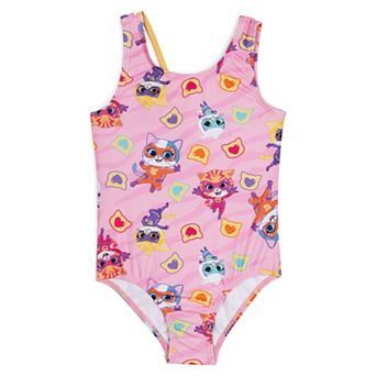 Disney Super Kitties Sleeveless One Piece Bathing Suit