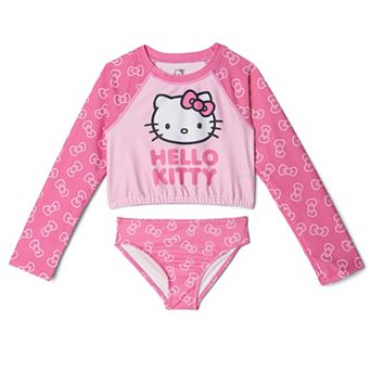 Hello Kitty Swimwear Rash Guard and Bikini Bottom Set