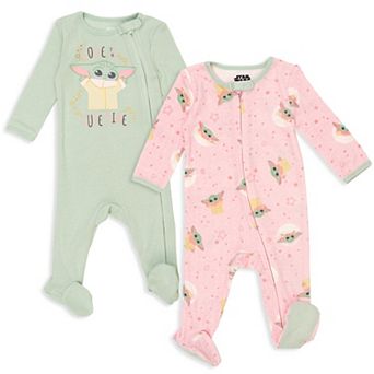 Star Wars The Mandalorian Grogu 2-Pack Footed One Piece Sleep N' Play