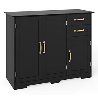 Costway 40" Sideboard Buffet Cabinet Modern Kitchen Storage Organizer with 2 Drawers