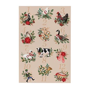 Evergreen 12 Days of Christmas Countdown Wall Decor