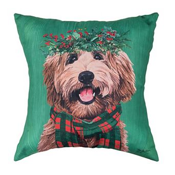C&F Home Labradoodle Indoor/Outdoor Holiday Throw Pillow