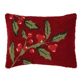 C&F Home Merry Holly Christmas Decorative Throw Pillow