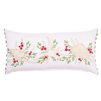C&F Home Coastal Tidings Shell Holiday Throw Pillow