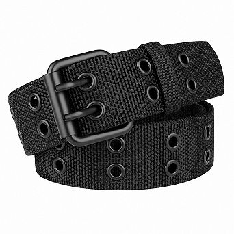 Unisex Double Prong Nylon Belt Adjustable Breathable Heavy Duty Casual Work Wear