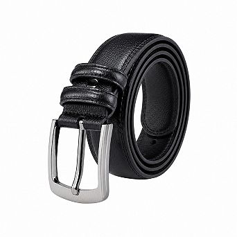 Big And Tall Mens Leather Belt Casual Work Dress With Belt Puncher