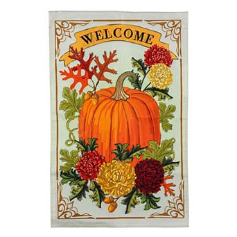 Evergreen Welcome Autumn Double-Sided Applique House Flag