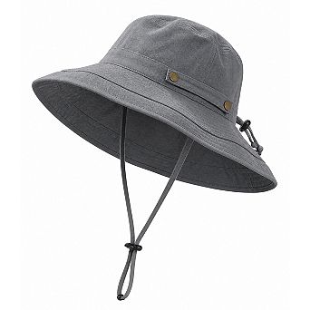 UPF 50+ Wide Brim Sun Hat Linen Cotton Breathable Packable Outdoor Women's