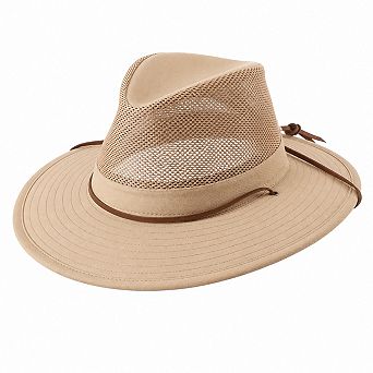 Summer Wide Brim Fedora Sun Hat UPF 50+ Cotton Mesh Outdoor Cap