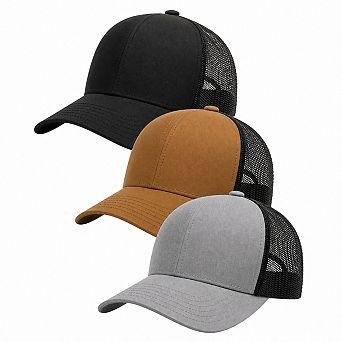 Mens Structured Mesh Trucker Hat Adjustable Classic Sun Cap