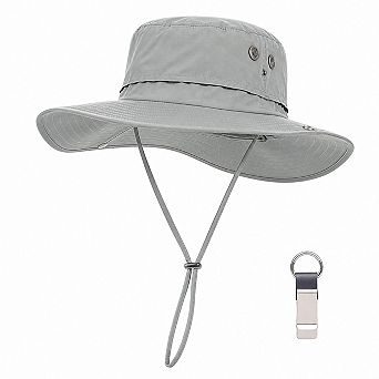 Men's UPF50+ Waterproof Wide Brim Bucket Sun Hat Foldable UV Protection Fishing Beach